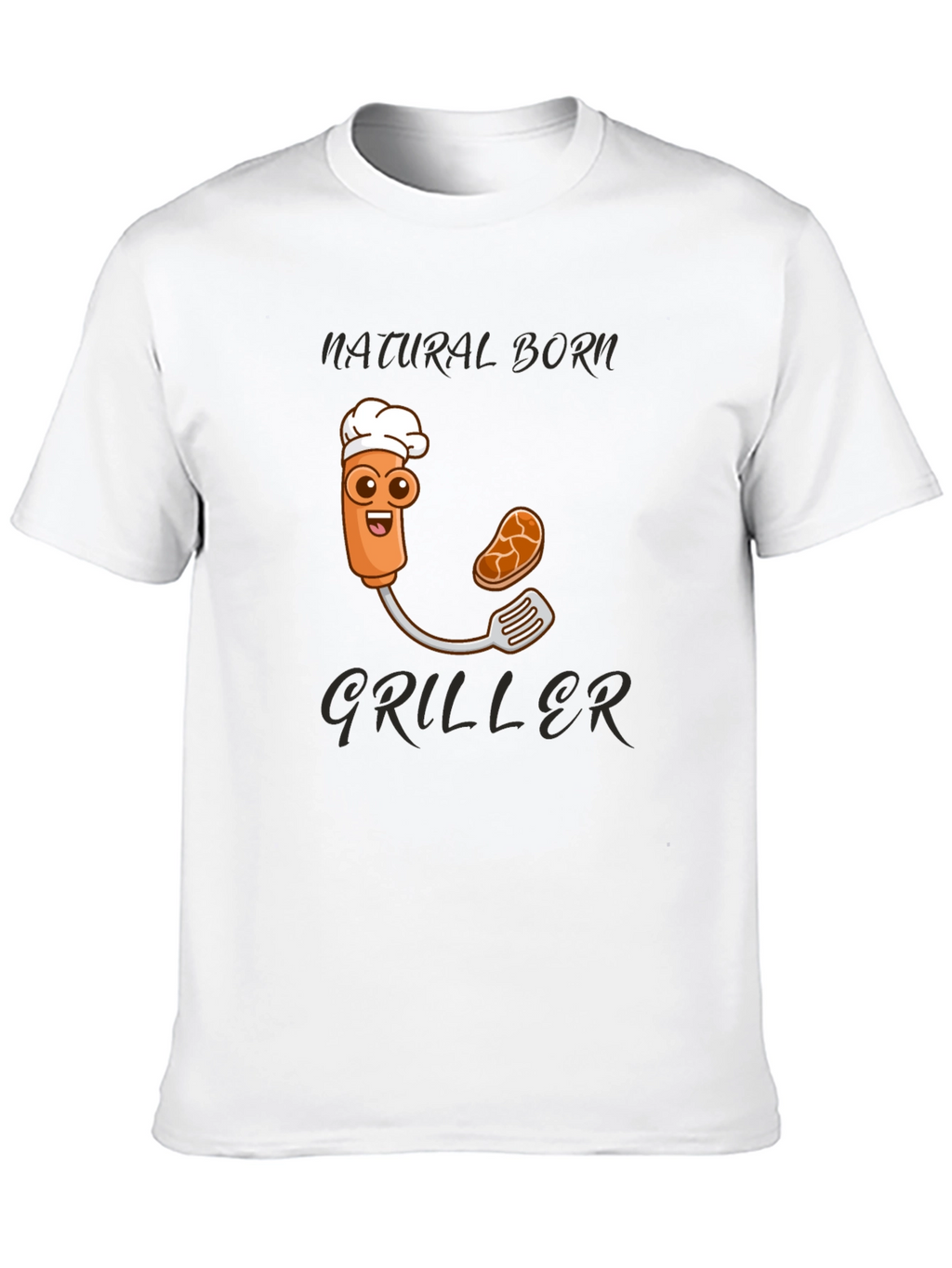 Natural Born Griller T-Shirt - Funny BBQ Design