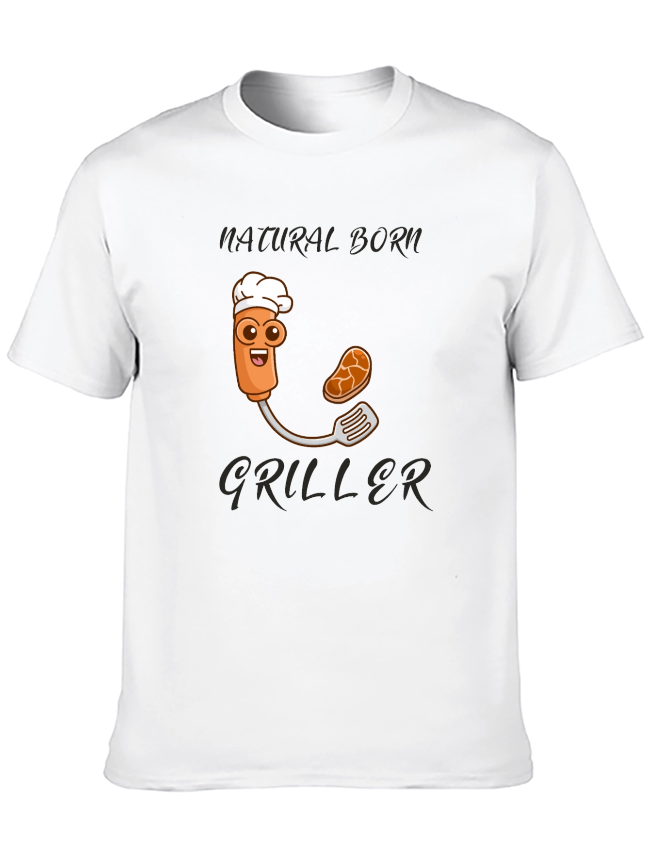 Natural Born Griller T-Shirt - Funny BBQ Design