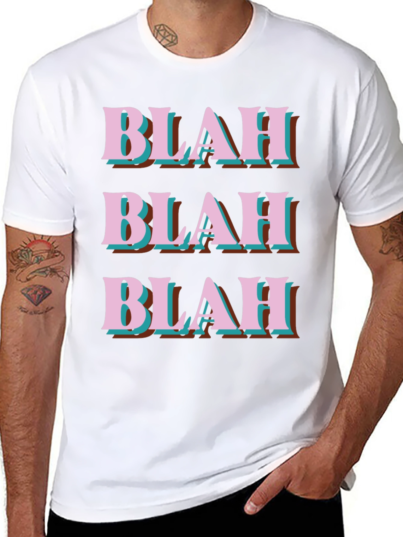Blah Graphic Tee - Trendy Slogan T-Shirt