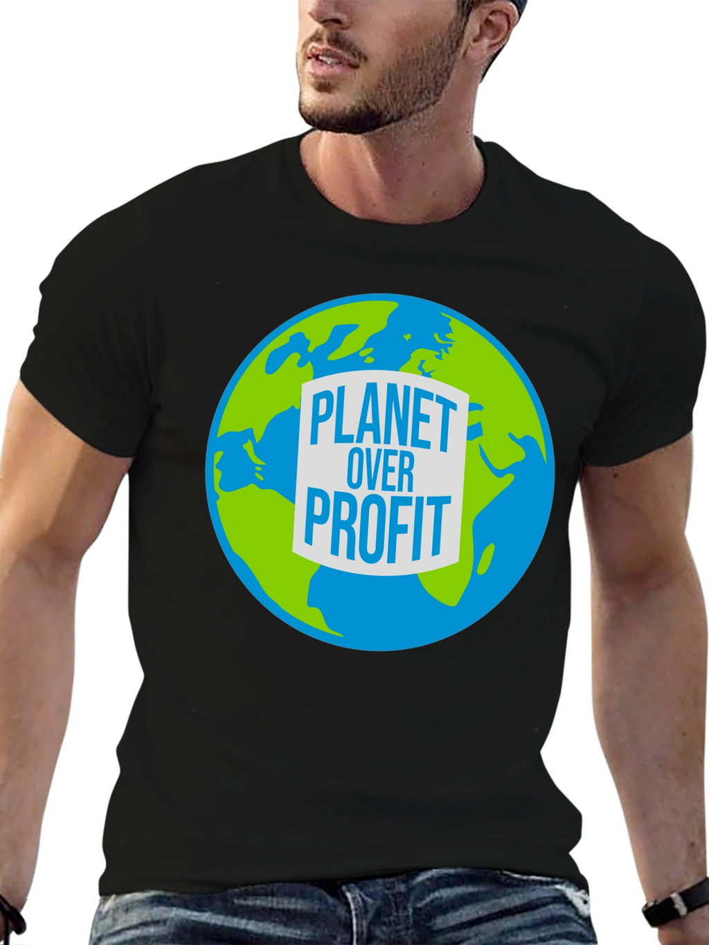 Planet Over Profit Graphic Tee - Eco-Friendly Design