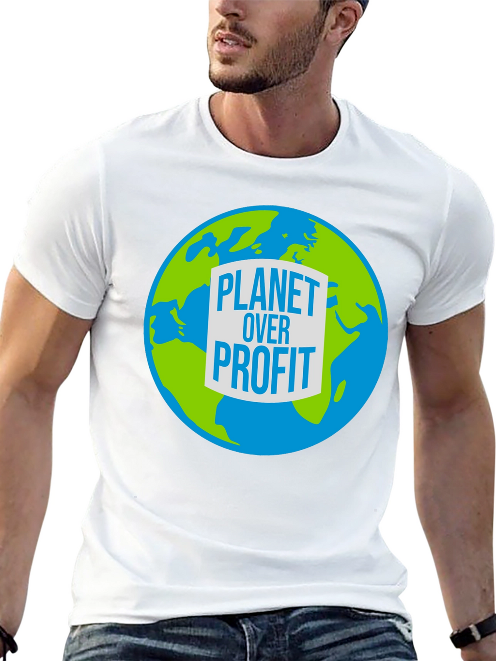 Planet Over Profit Graphic Tee - Eco-Friendly Design