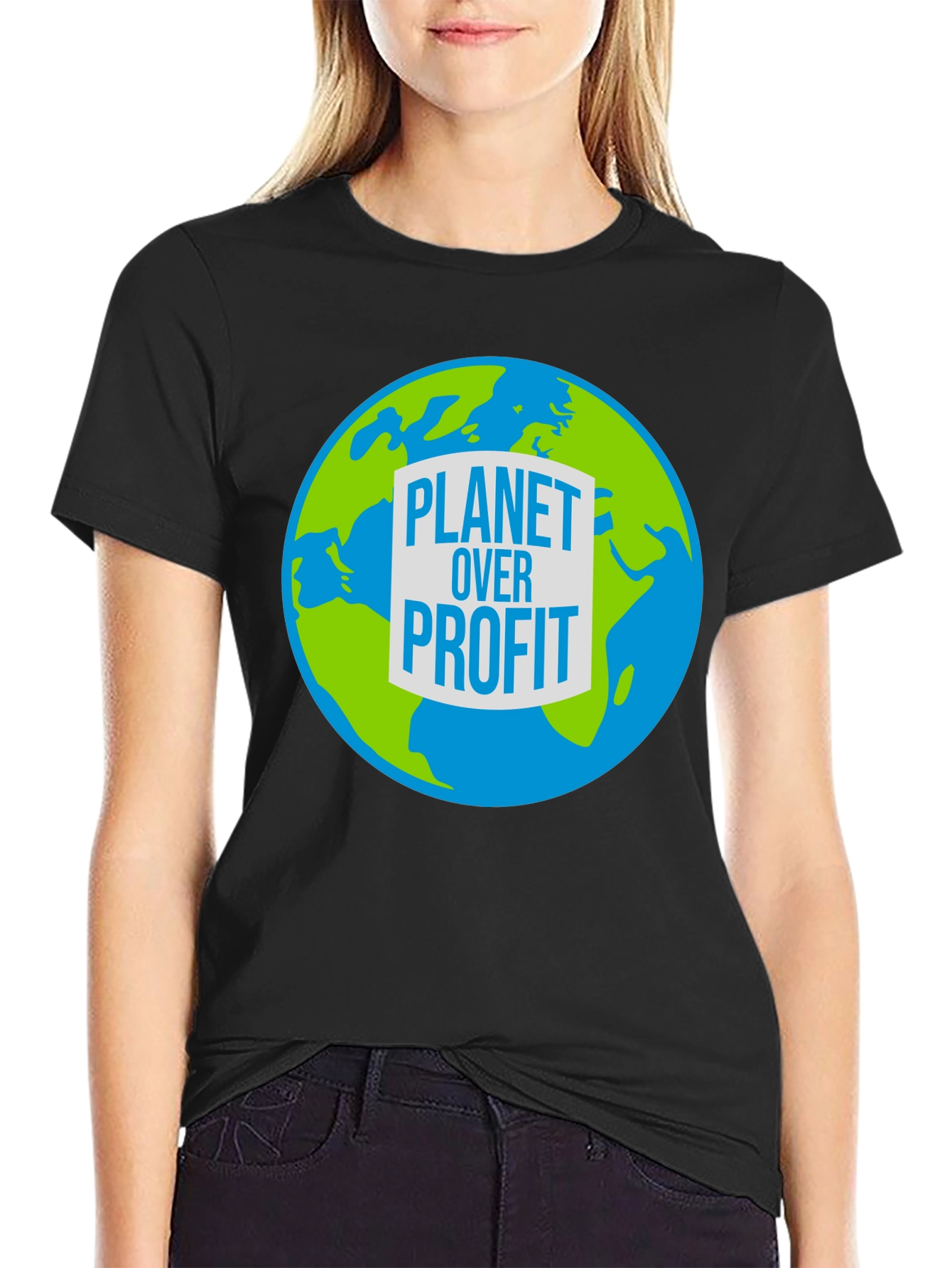 Planet Over Profit Graphic Tee - Eco-Friendly Design