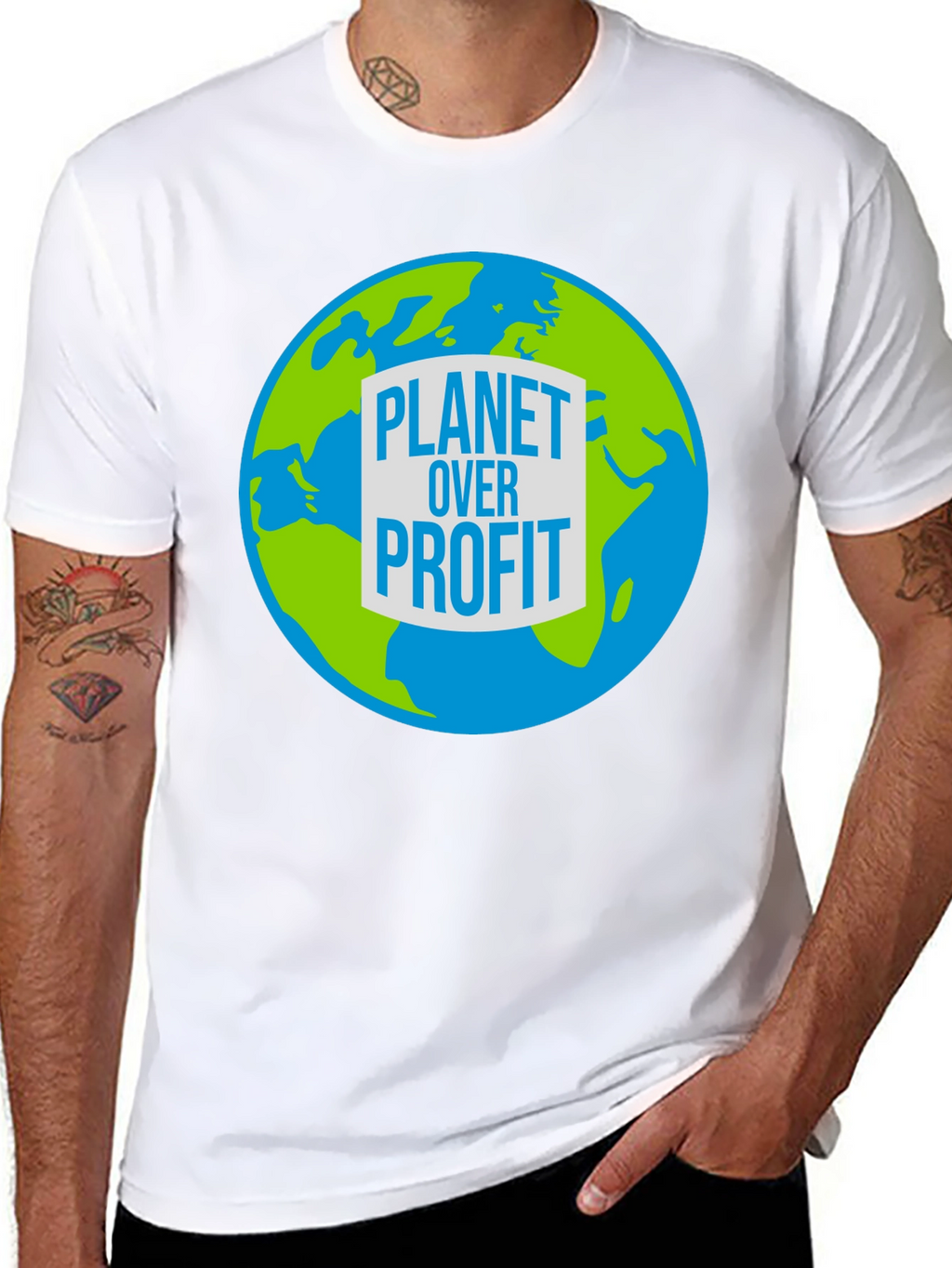 Planet Over Profit Graphic Tee - Eco-Friendly Design