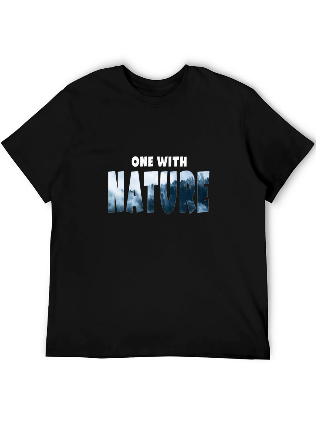 Nature Graphic Tee -  One with Nature Black T-Shirt