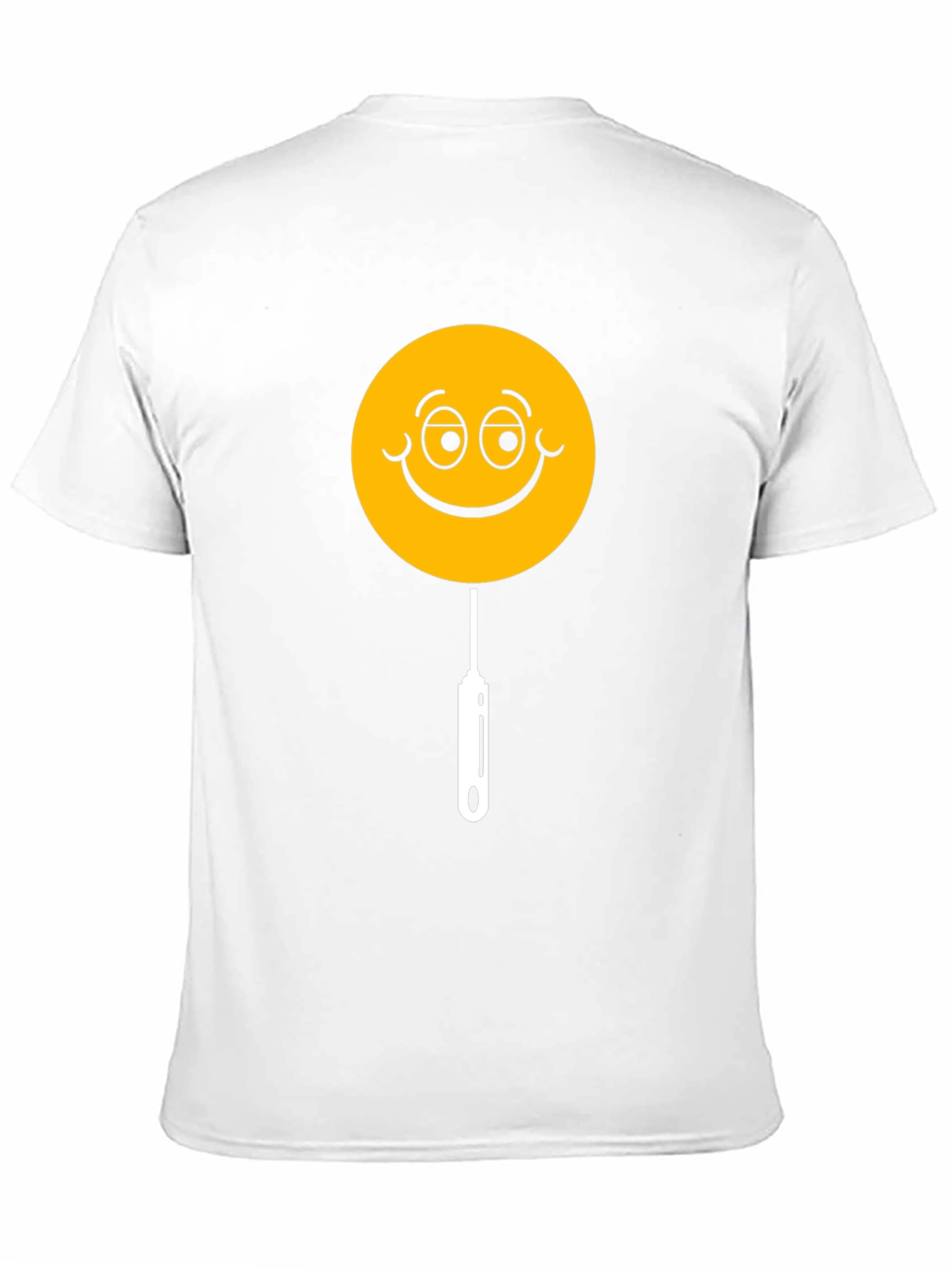 Whimsical Smiley Face Lollipop Graphic Tee - Black