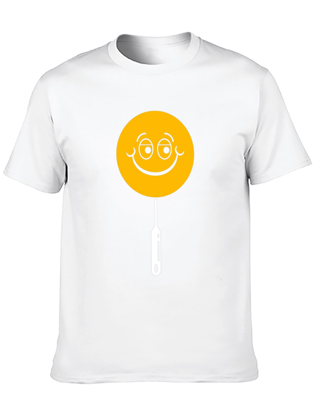 Whimsical Smiley Face Lollipop Graphic Tee - Black