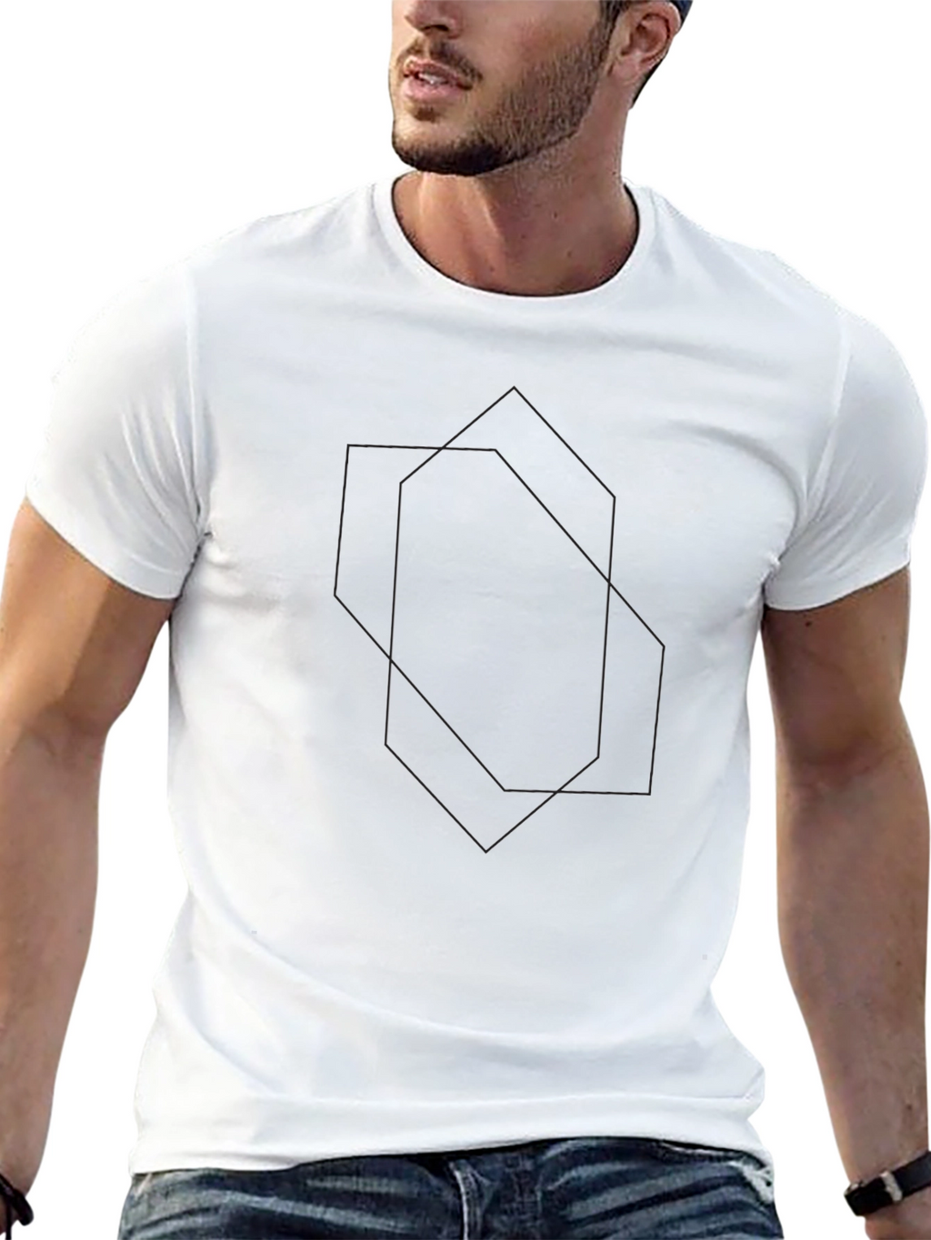 Black Minimalist Graphic Tee - Modern Style