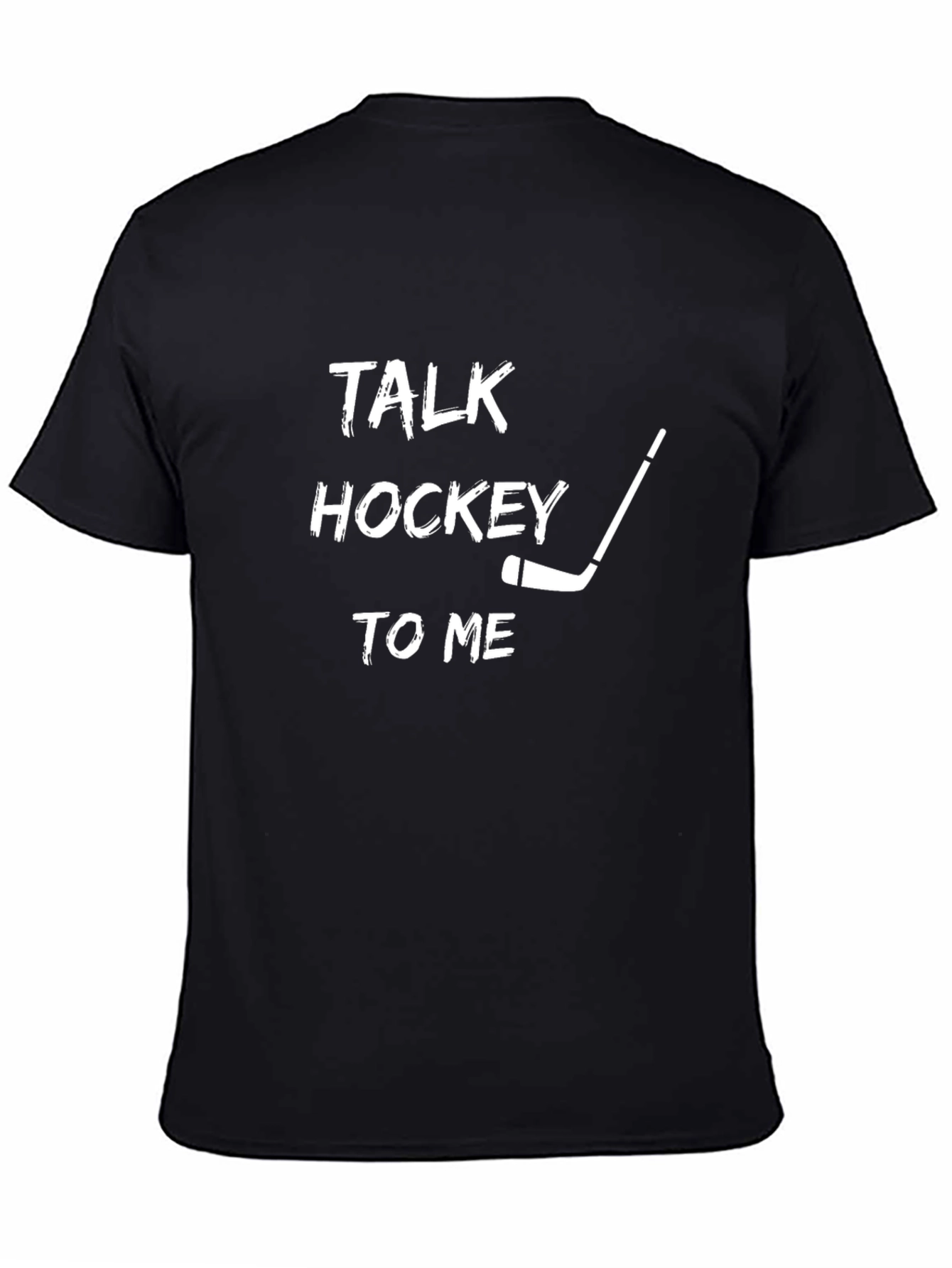 Talk Hockey to Me T-Shirt - Black Graphic Tee