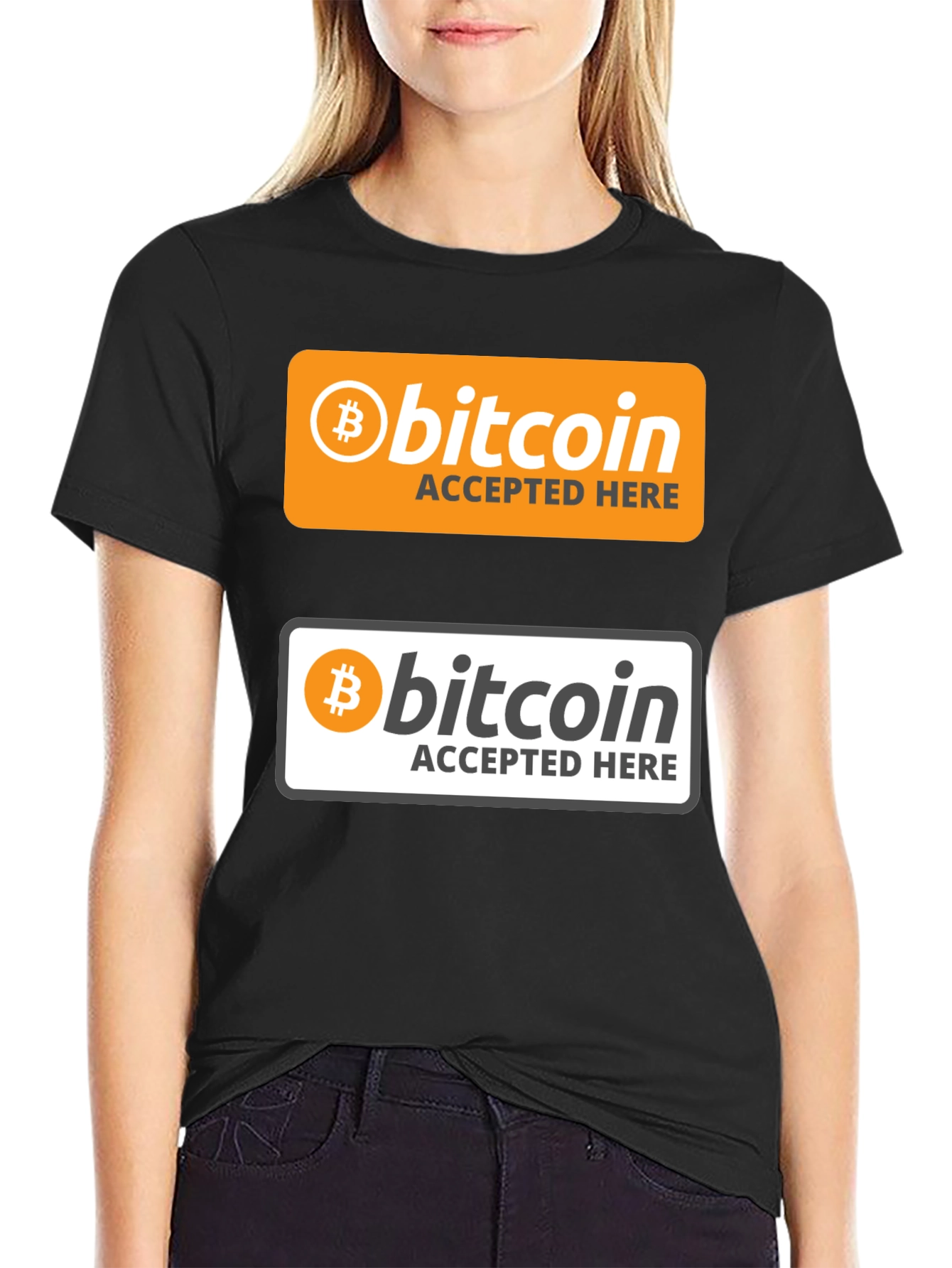Bitcoin Accepted Here Graphic T-Shirt