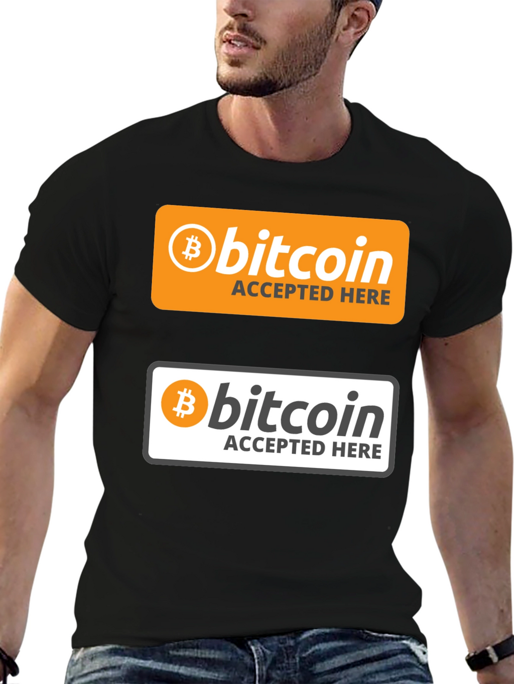 Bitcoin Accepted Here Graphic T-Shirt