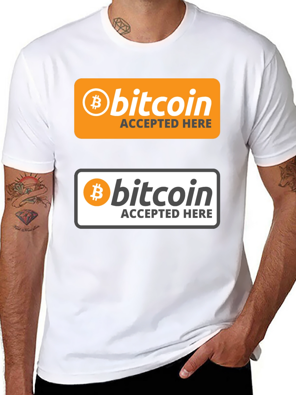 Bitcoin Accepted Here Graphic T-Shirt