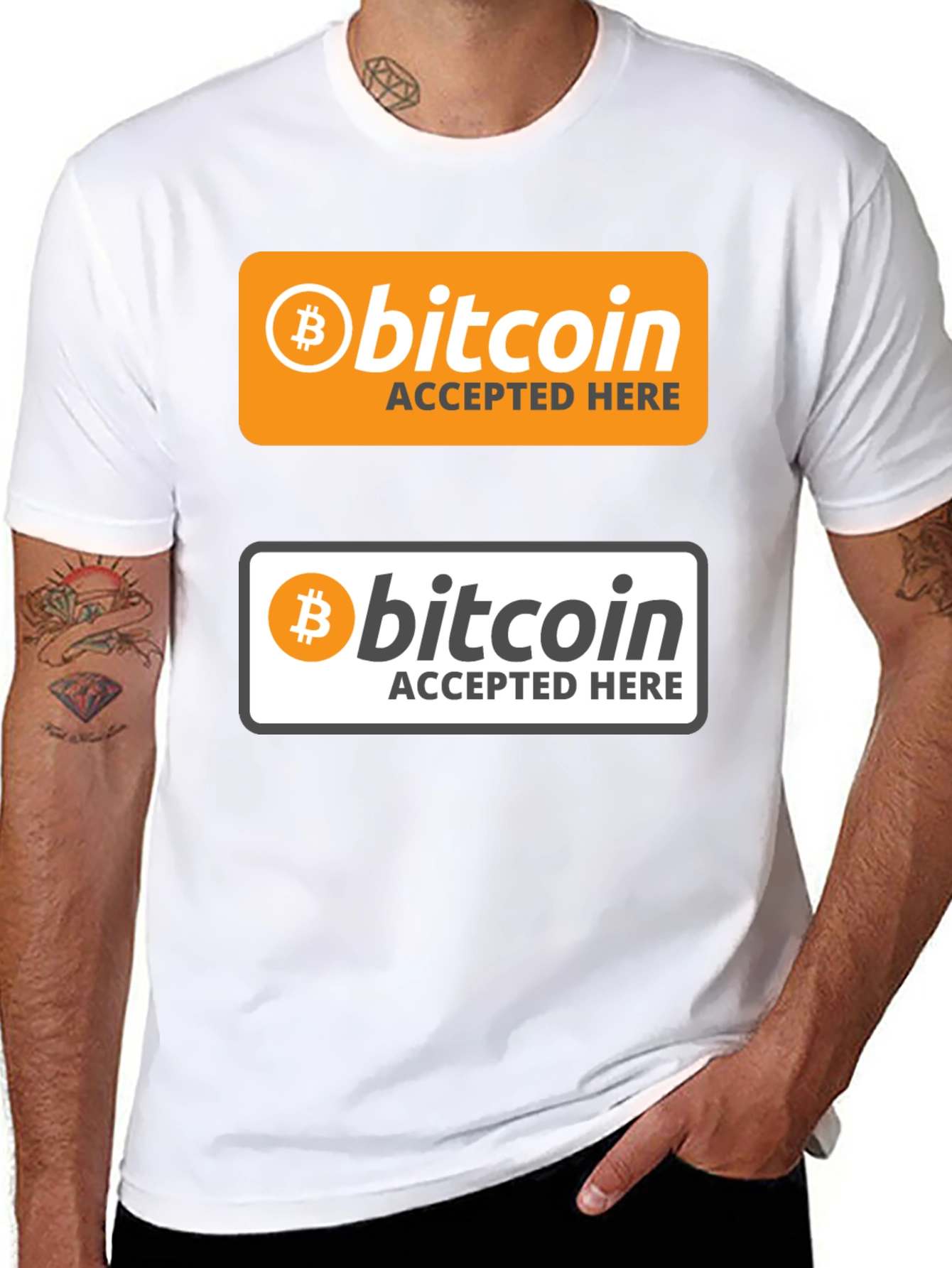 Bitcoin Accepted Here Graphic T-Shirt