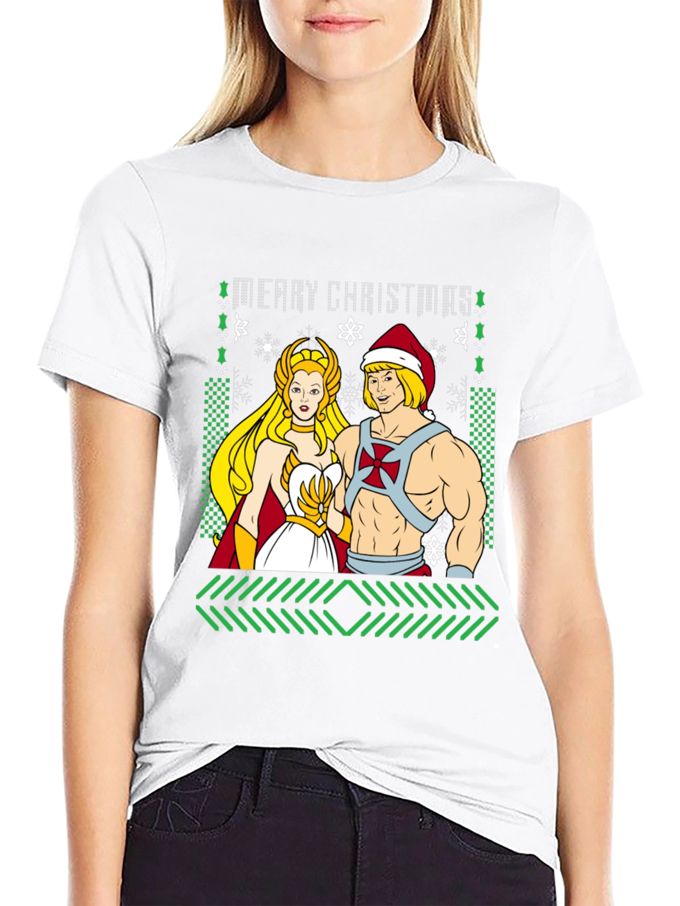 He-Man & She-Ra Merry Christmas Ugly Sweater T-Shirt