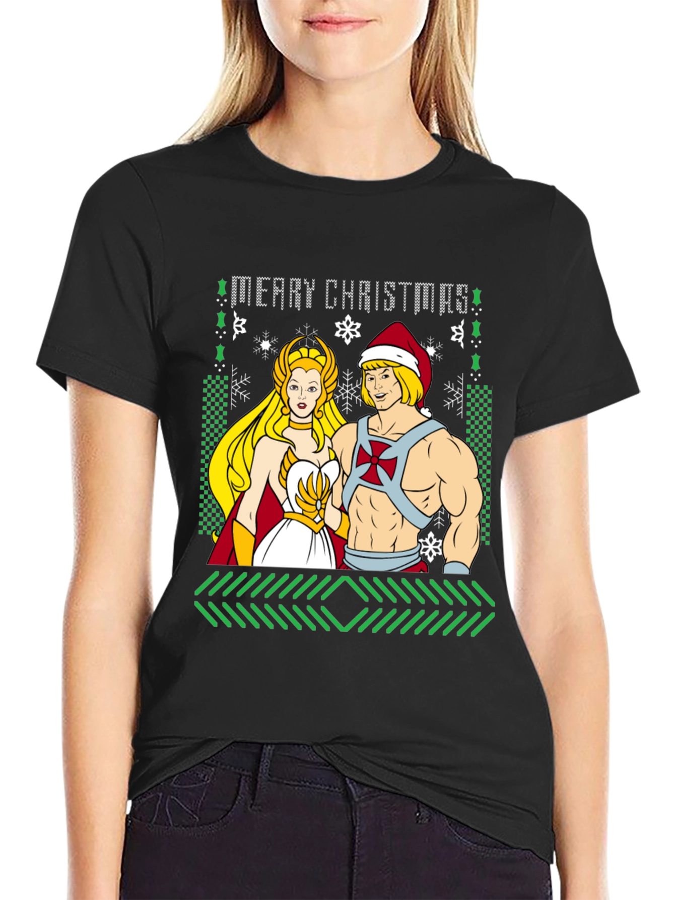 He-Man & She-Ra Merry Christmas Ugly Sweater T-Shirt