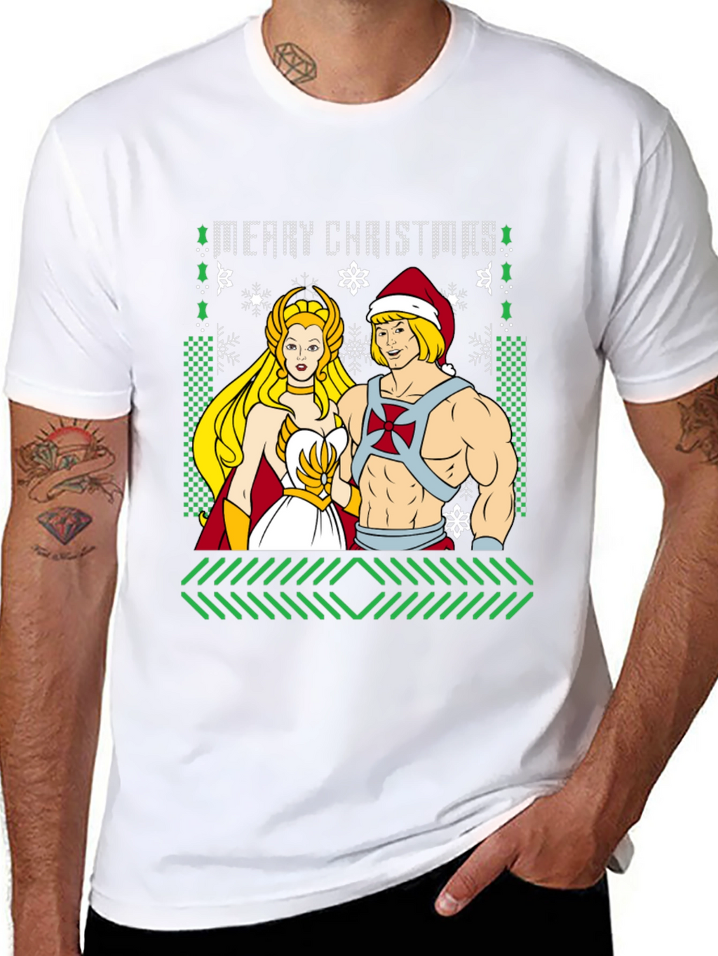 He-Man & She-Ra Merry Christmas Ugly Sweater T-Shirt