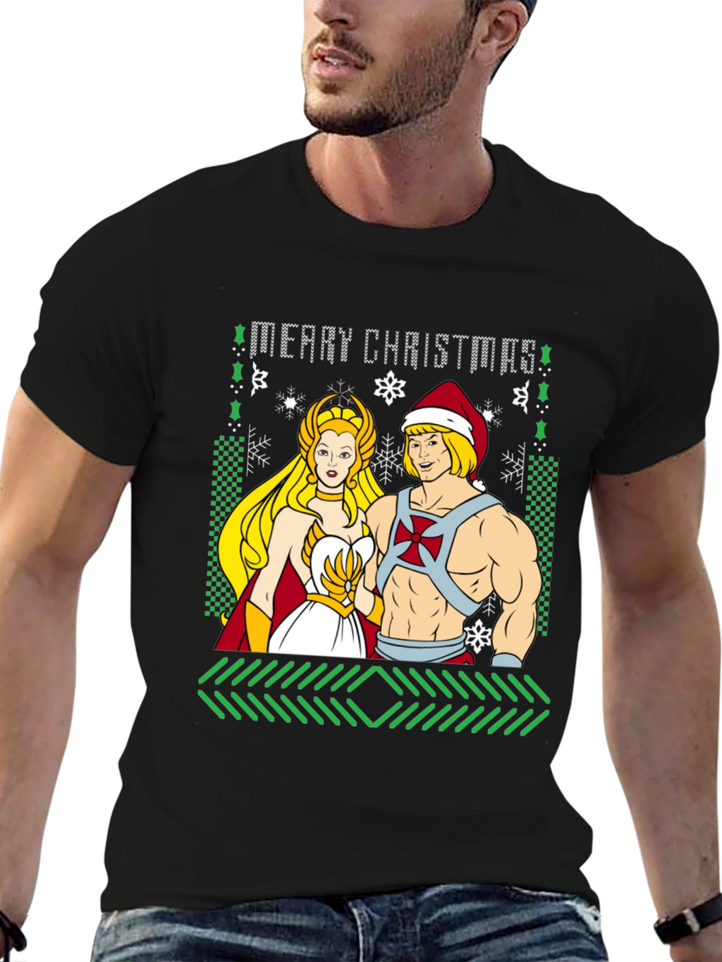 He-Man & She-Ra Merry Christmas Ugly Sweater T-Shirt