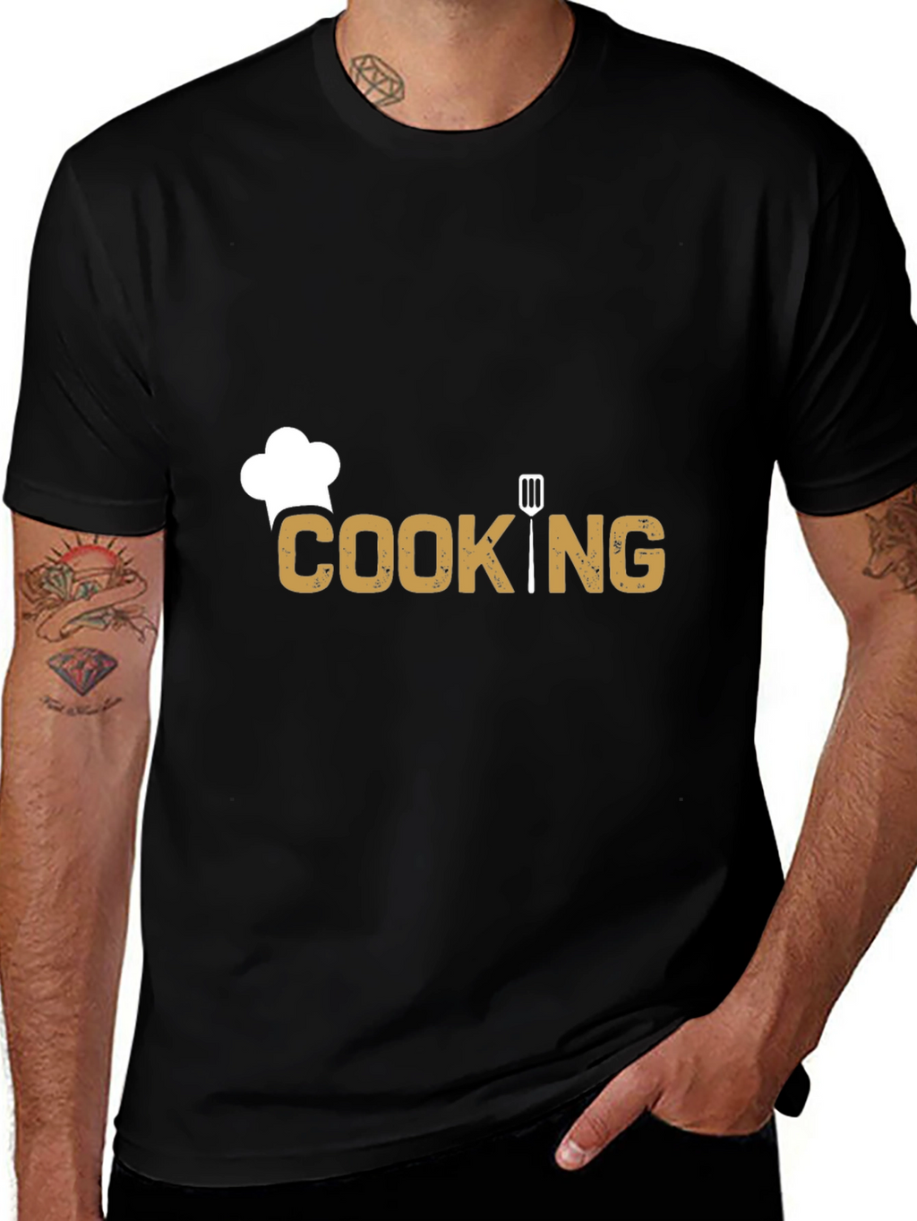 Cooking Graphic T-Shirt - Chefs Hat Spatula Design