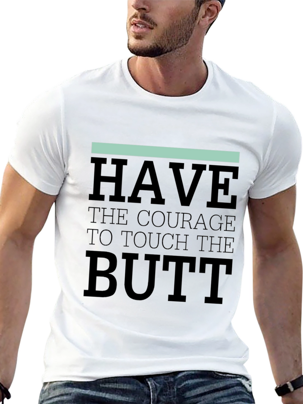 Courage to Touch the Butt Graphic Tee - Black