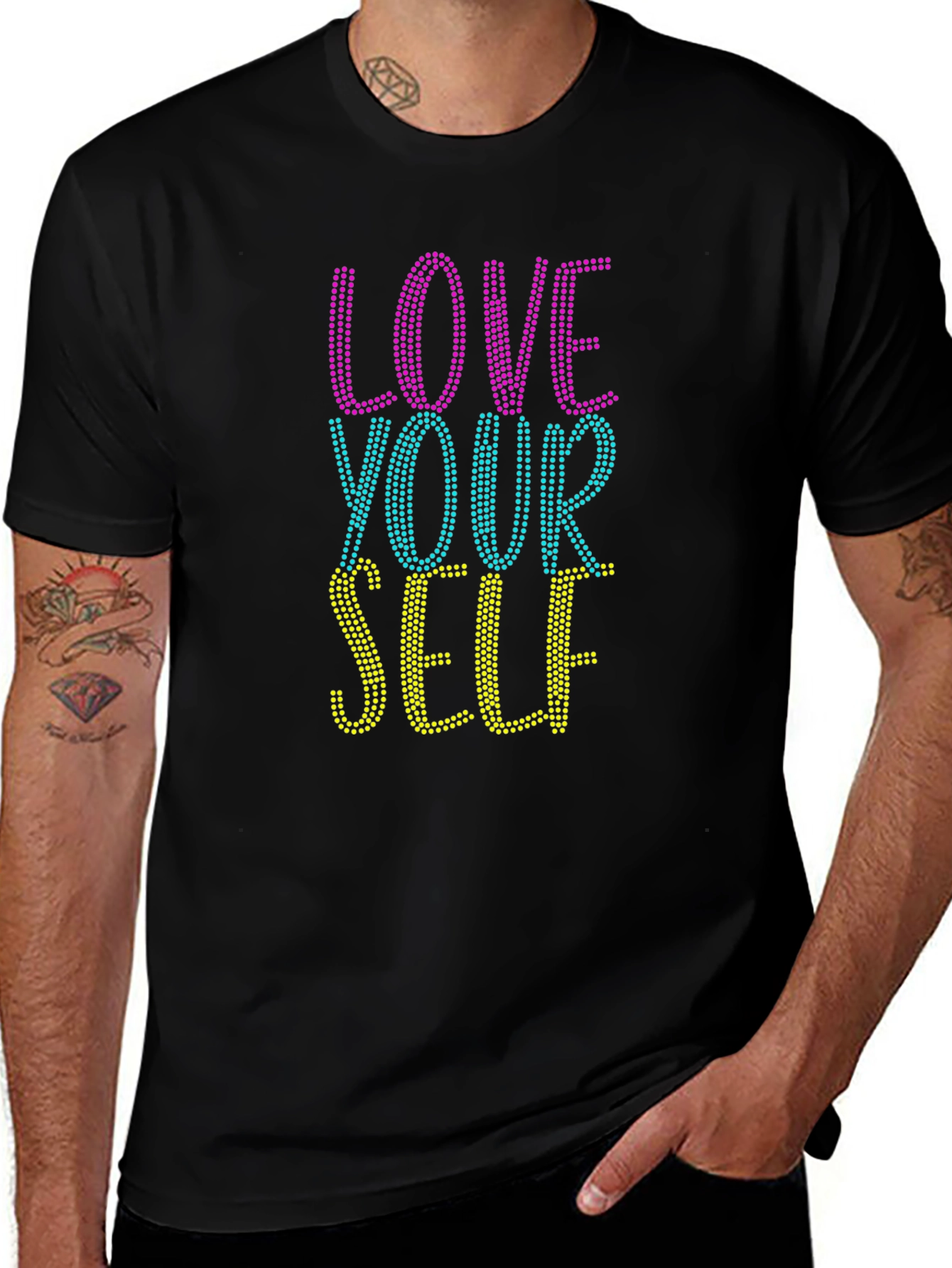 Love Yourself Graphic T-Shirt - Black