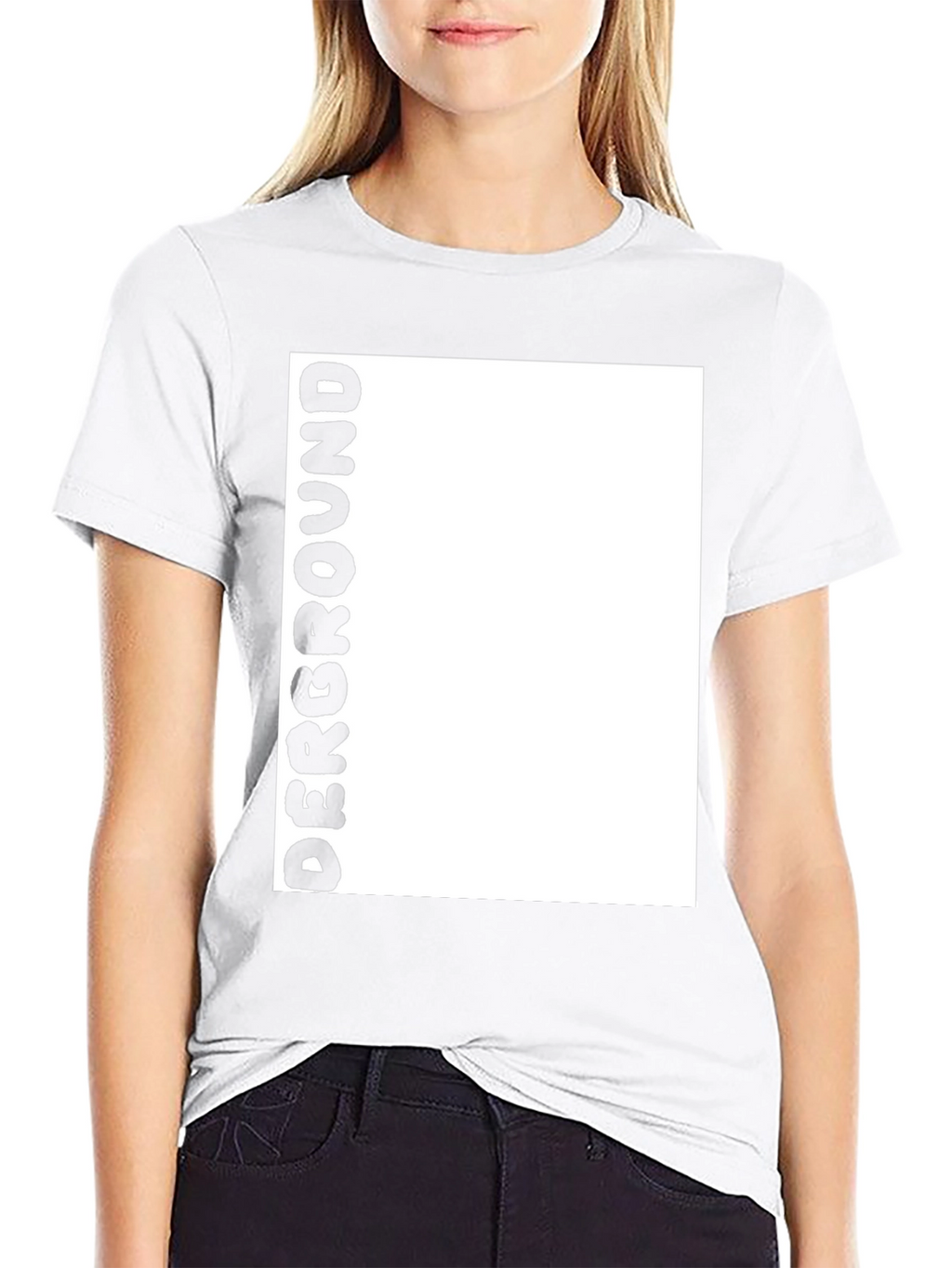 Underground Bold Text Black T-Shirt