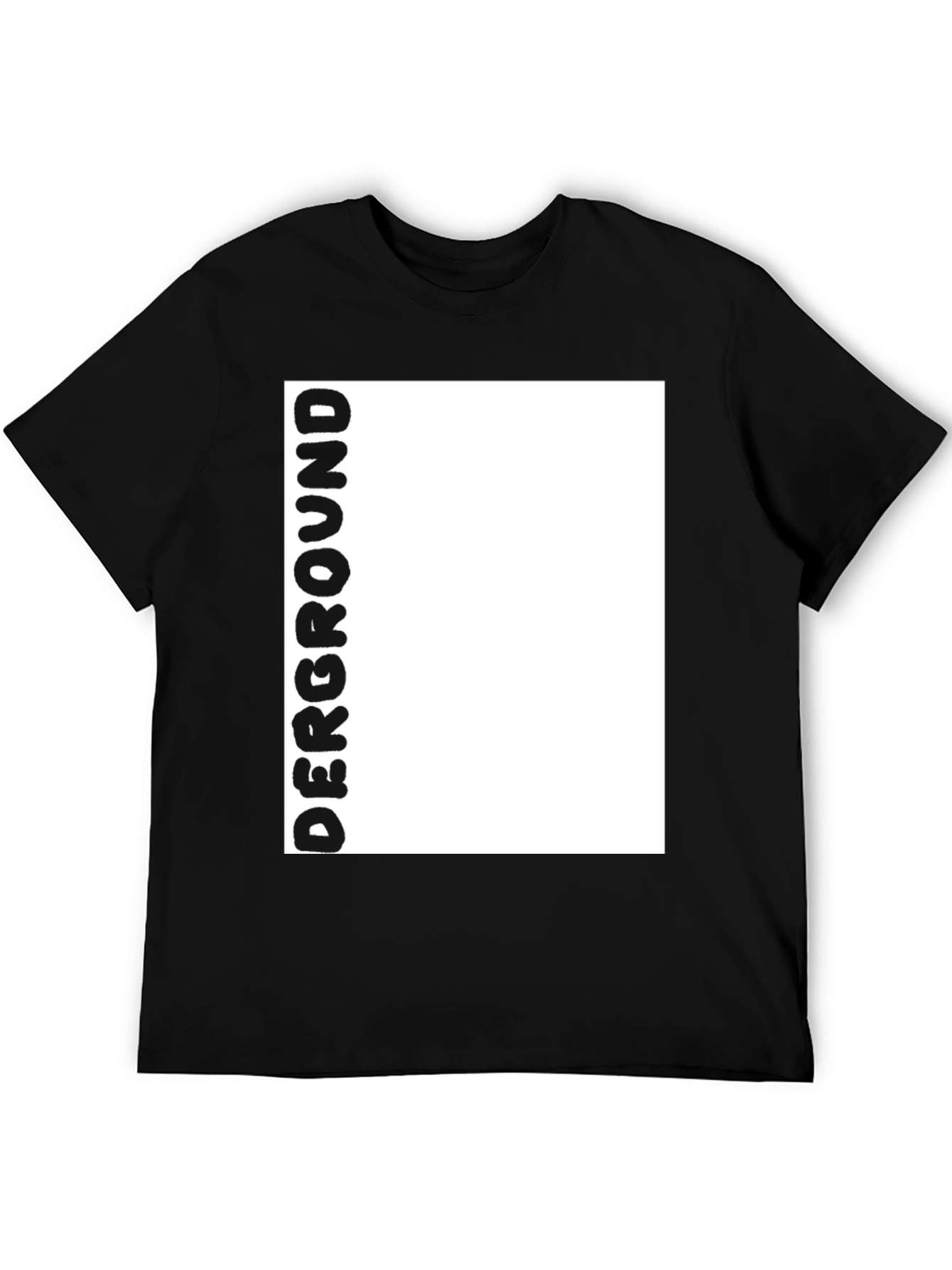 Underground Bold Text Black T-Shirt