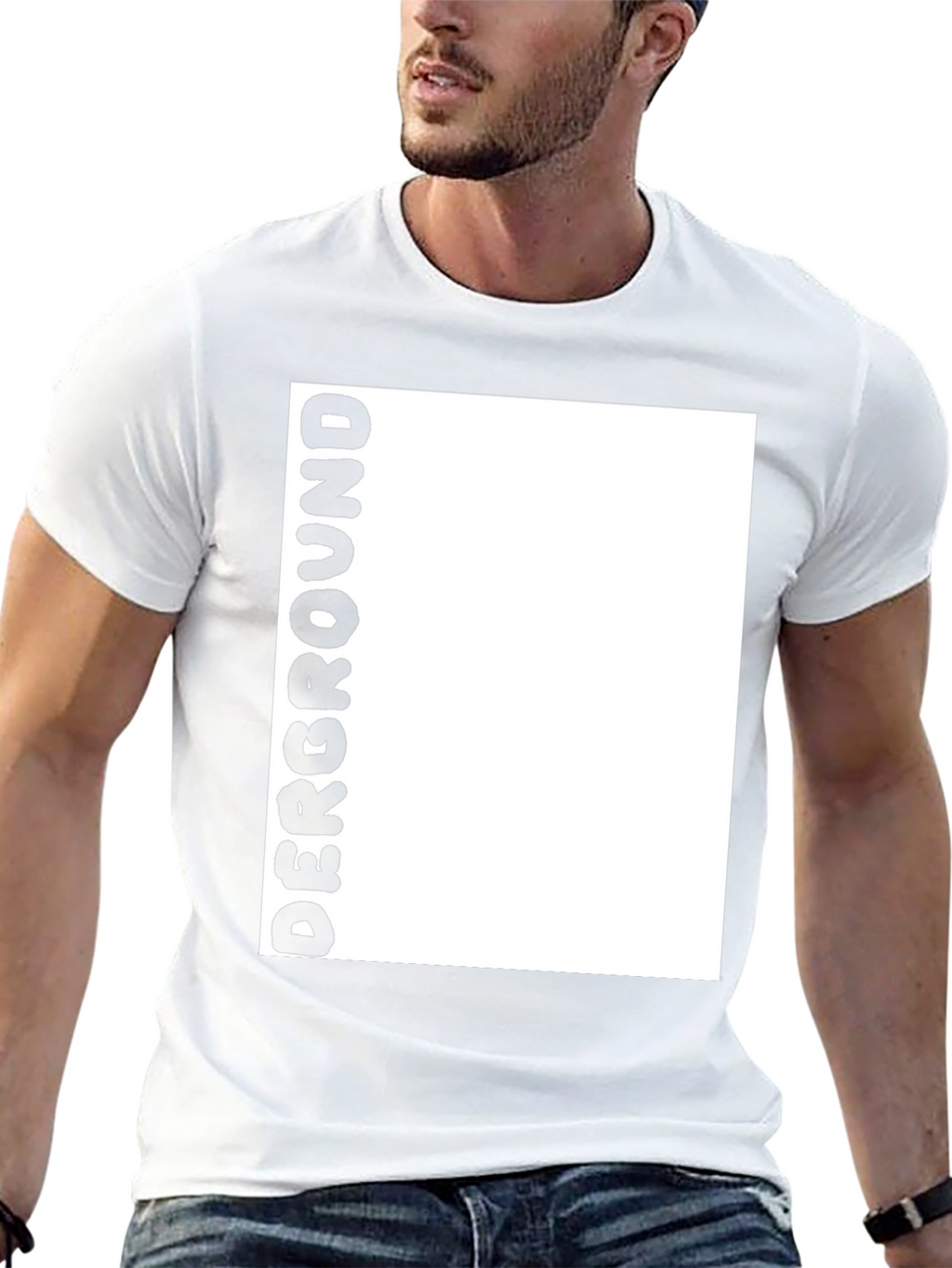 Underground Bold Text Black T-Shirt