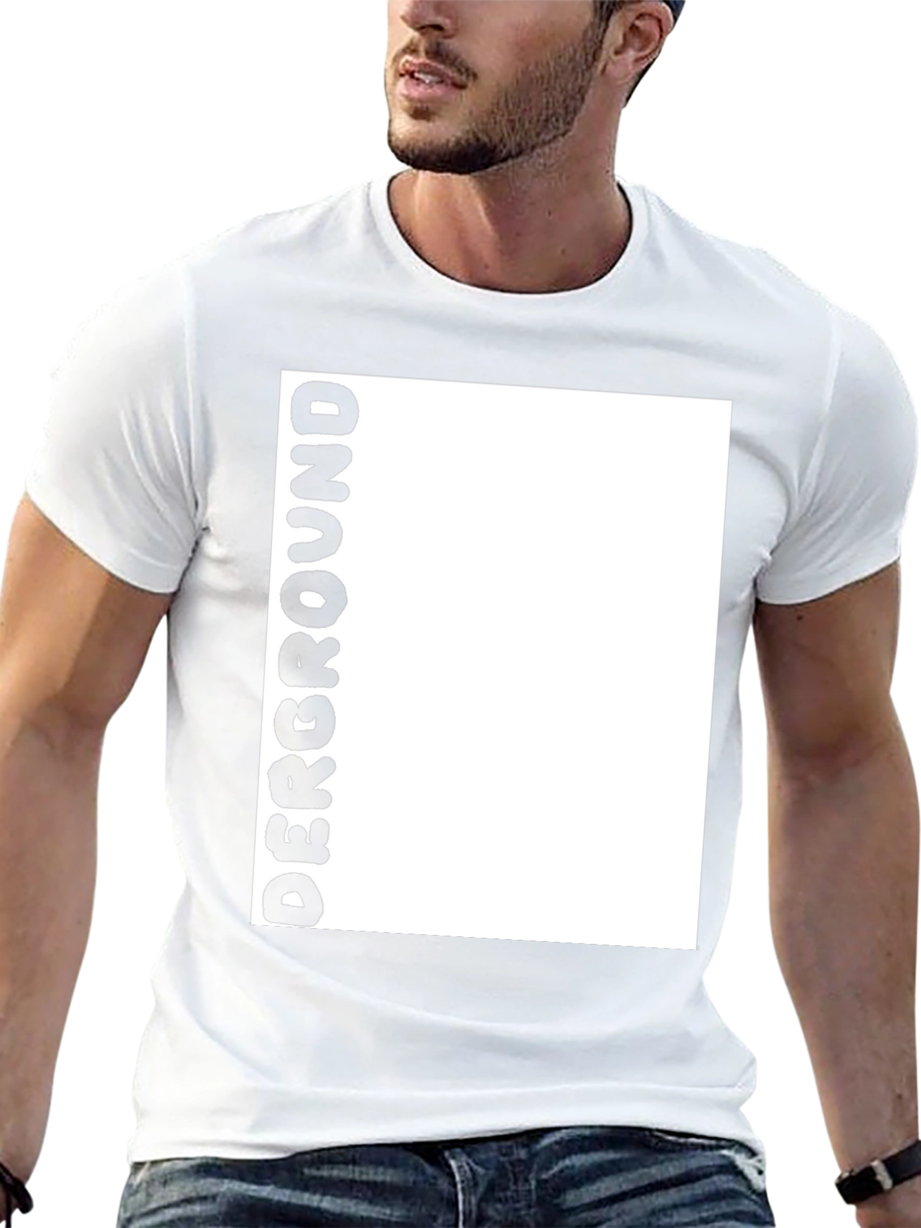 Underground Bold Text Black T-Shirt