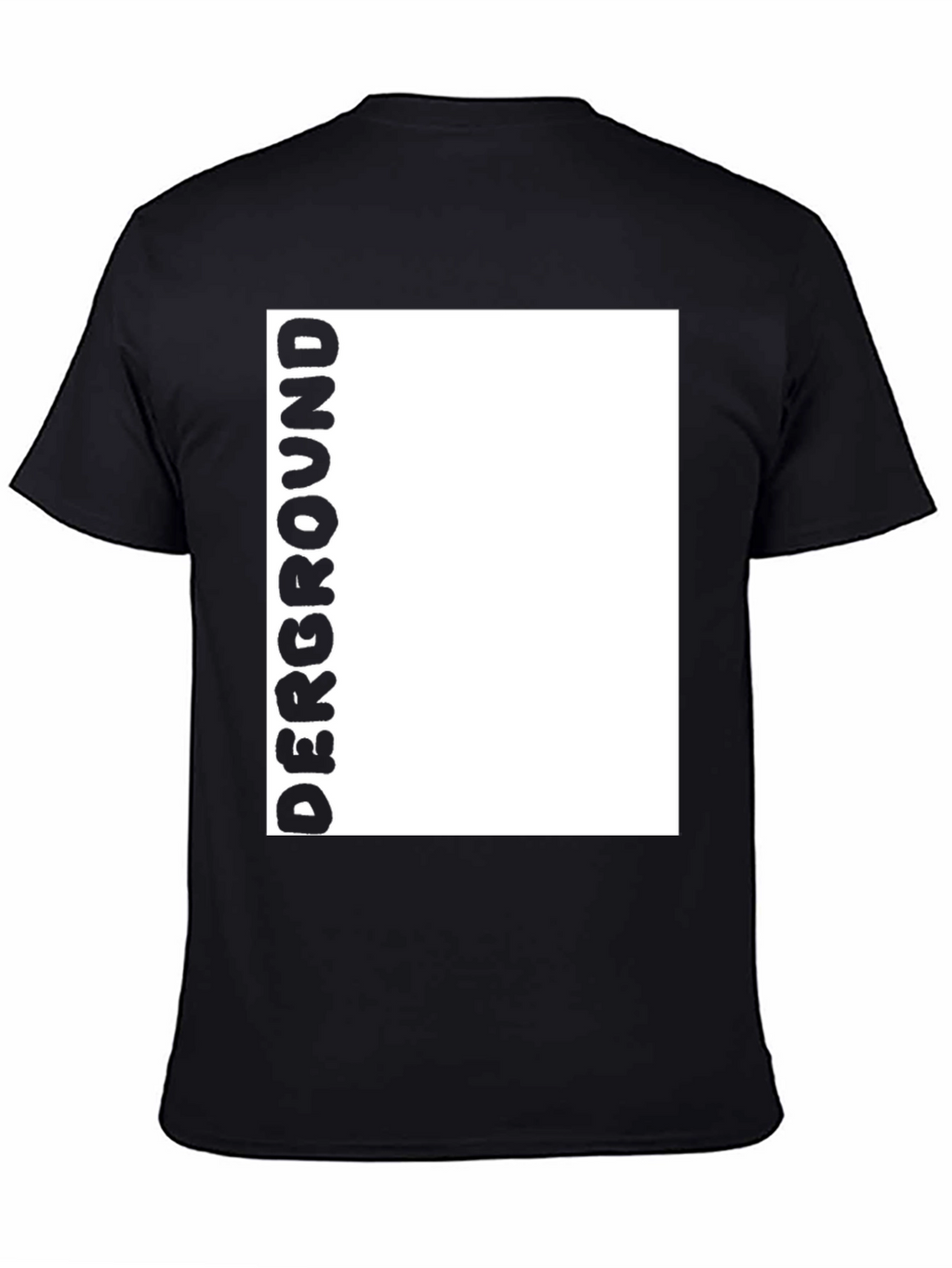 Underground Bold Text Black T-Shirt