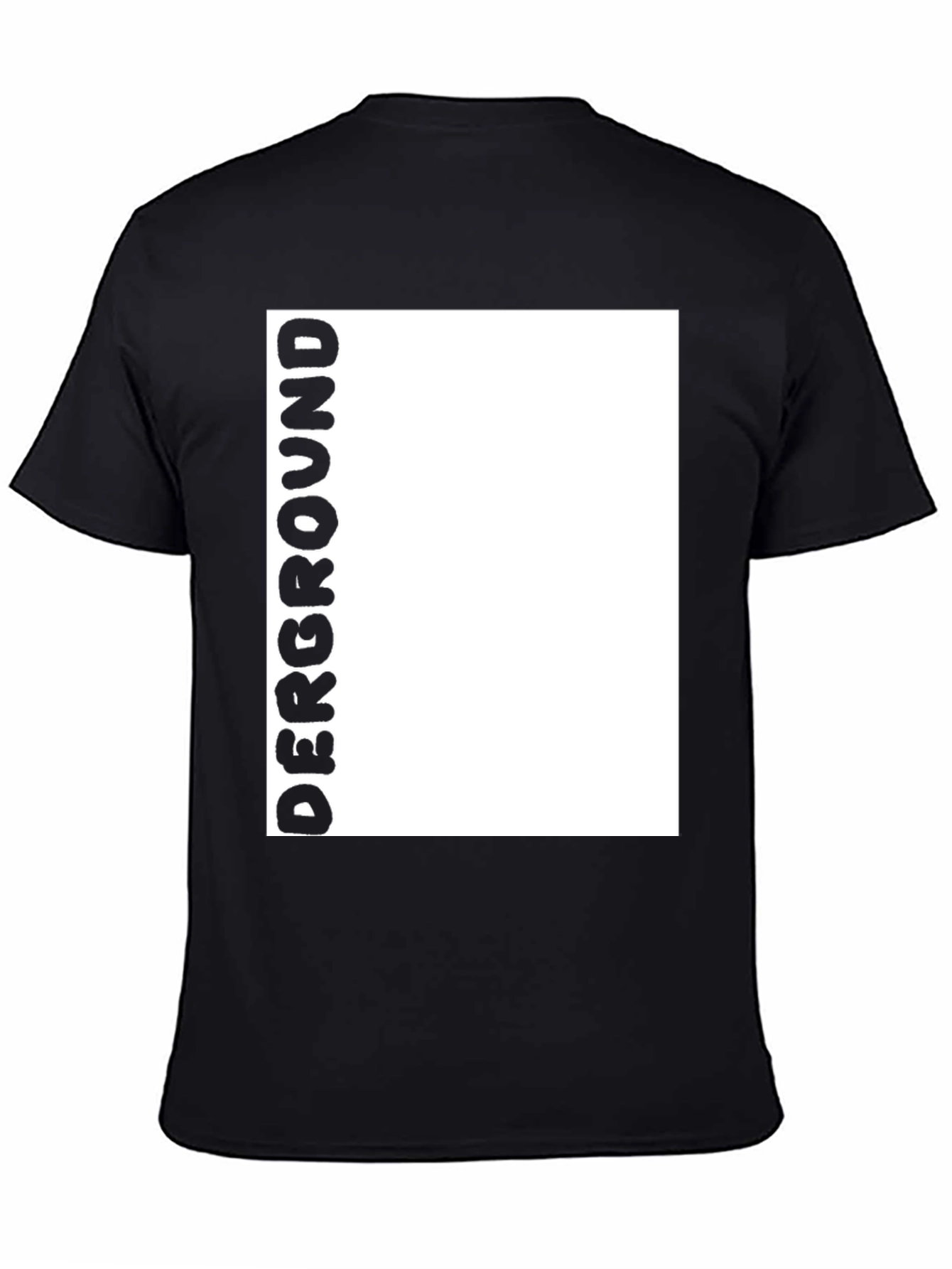 Underground Bold Text Black T-Shirt