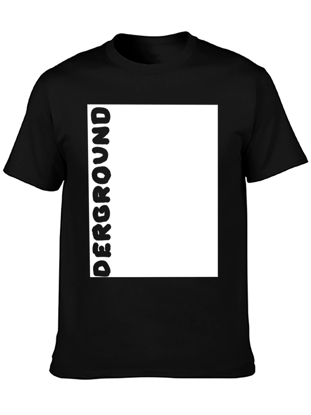 Underground Bold Text Black T-Shirt