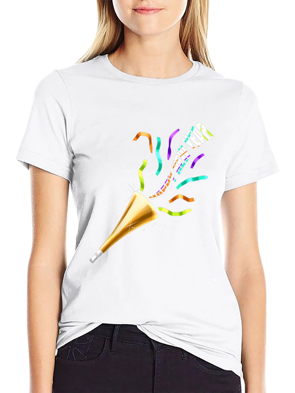 Happy New Year T-Shirt Black Holiday Tee