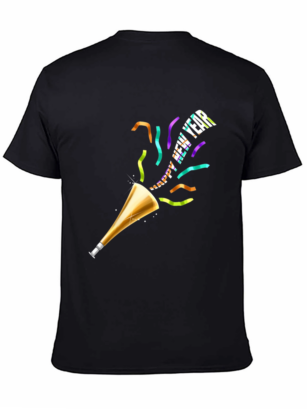 Happy New Year T-Shirt Black Holiday Tee