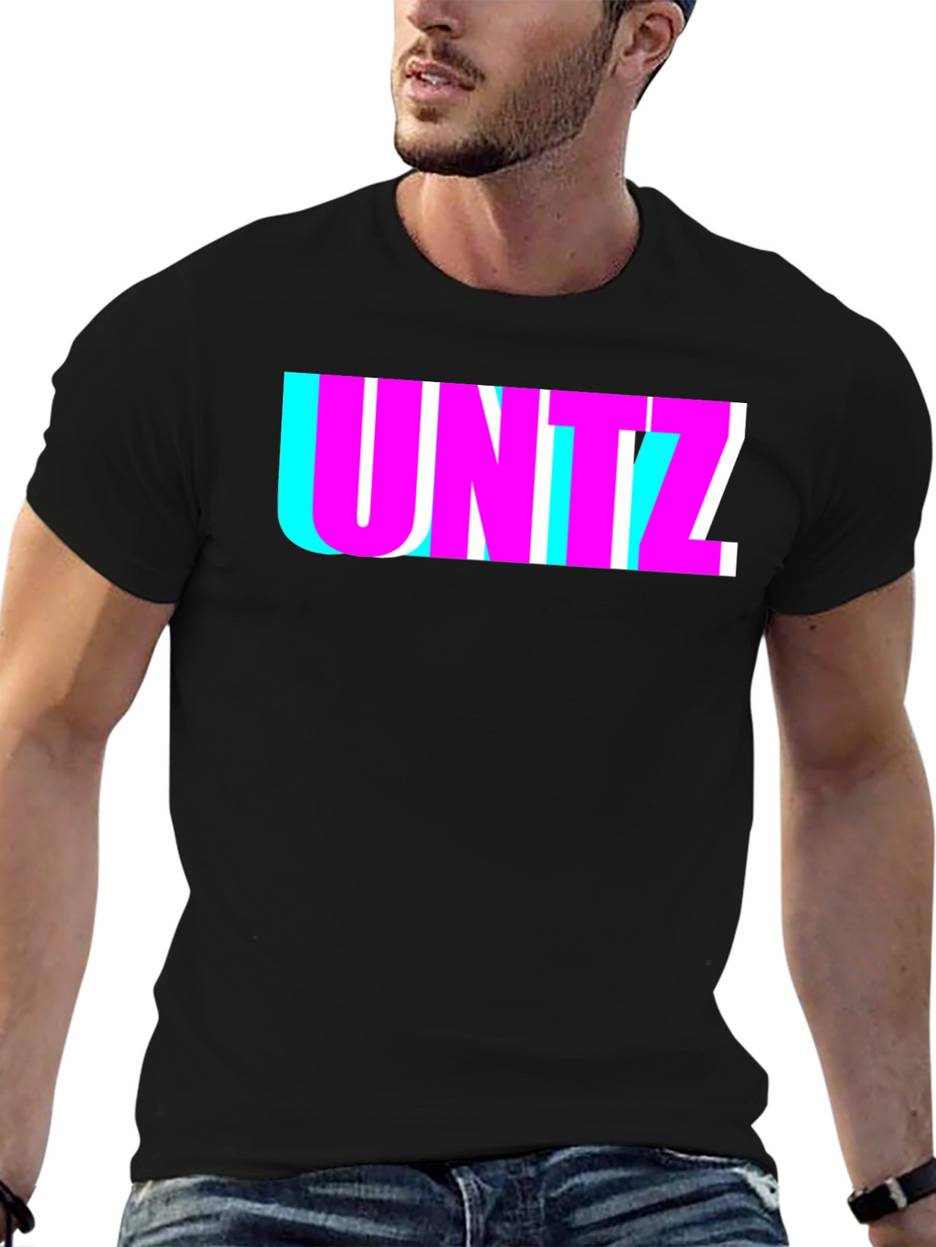 UNTZ T-Shirt - Black with Bold Graphic Design