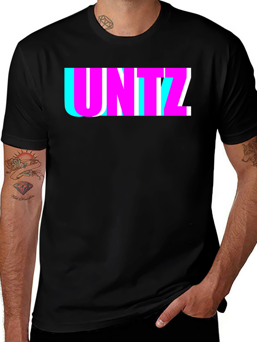 UNTZ T-Shirt - Black with Bold Graphic Design
