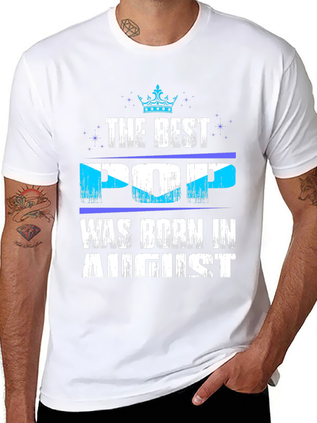 Best Pop Born in August T-Shirt