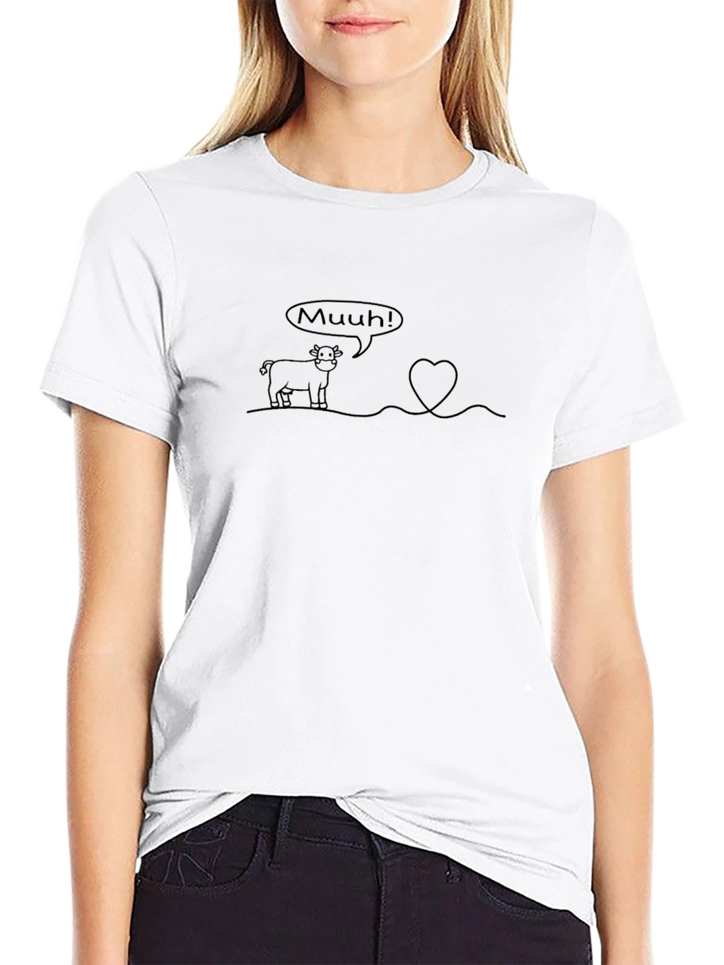 Muuh! Cow Love Heart T-Shirt