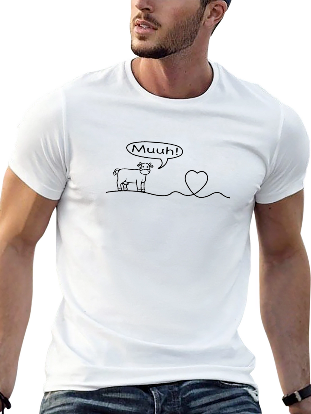 Muuh! Cow Love Heart T-Shirt