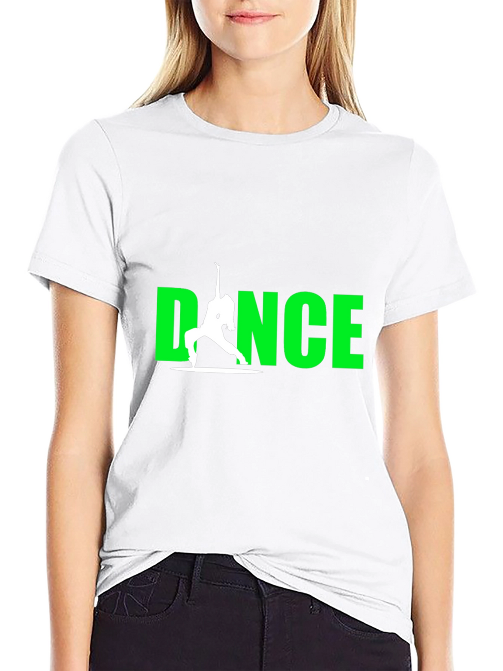 Dance Silhouette Graphic Black Tee