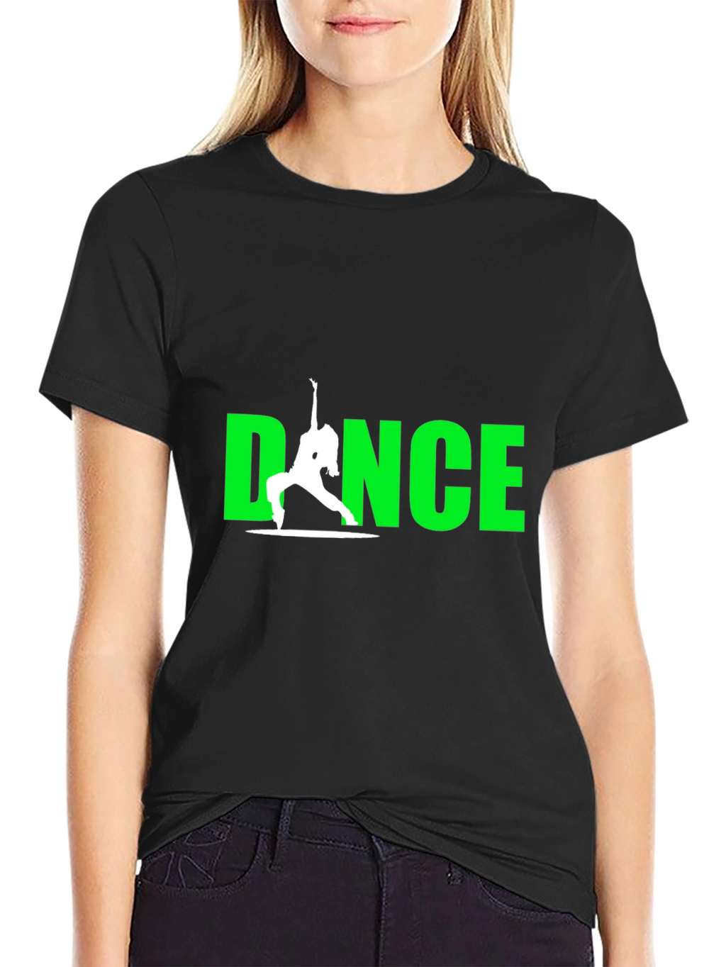 Dance Silhouette Graphic Black Tee