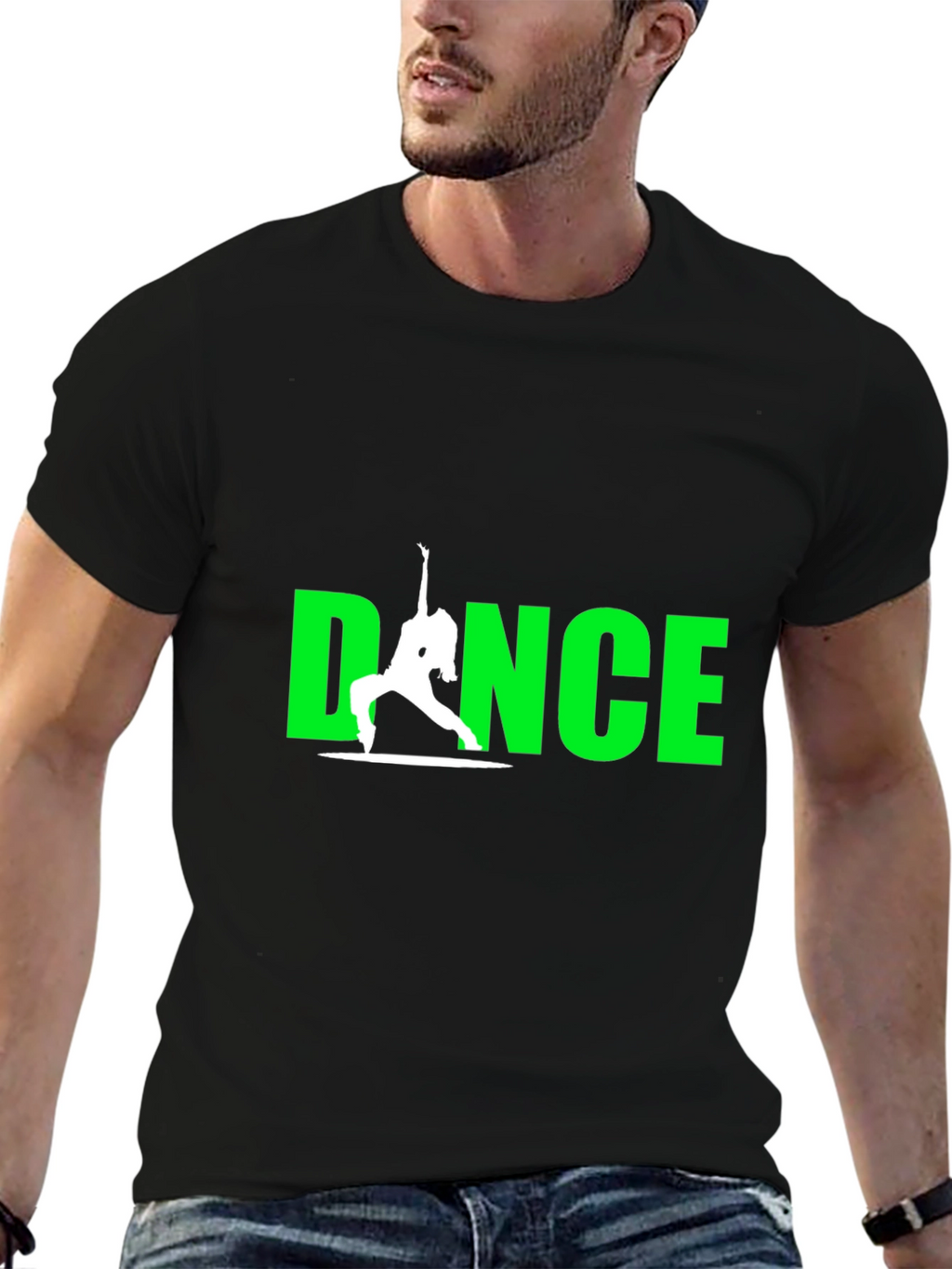 Dance Silhouette Graphic Black Tee