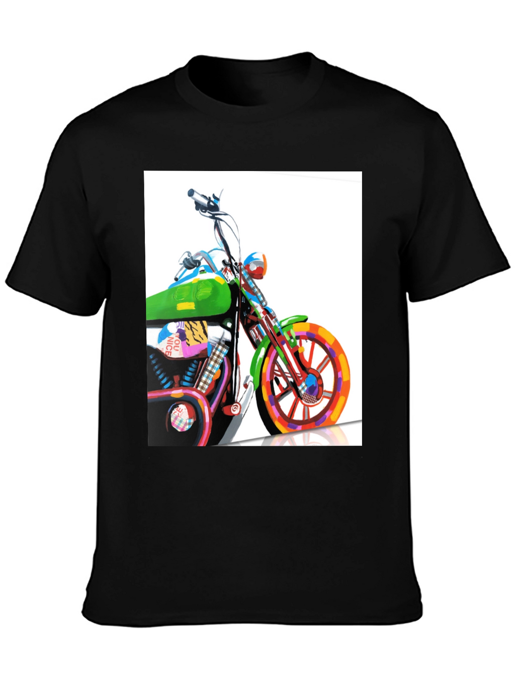 Motorcycle Graphic Tee - Artistic Biker T-Shirt