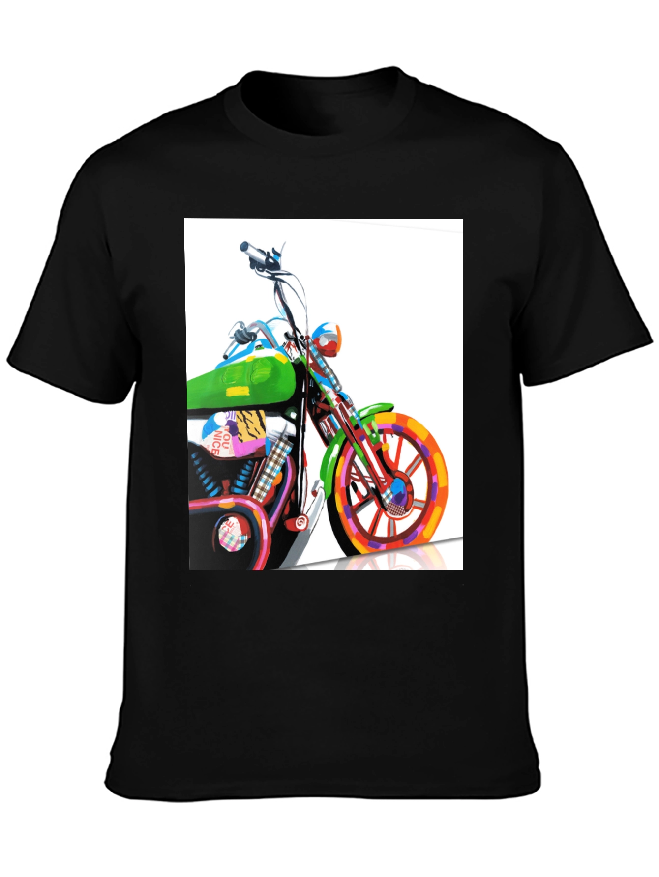 Motorcycle Graphic Tee - Artistic Biker T-Shirt