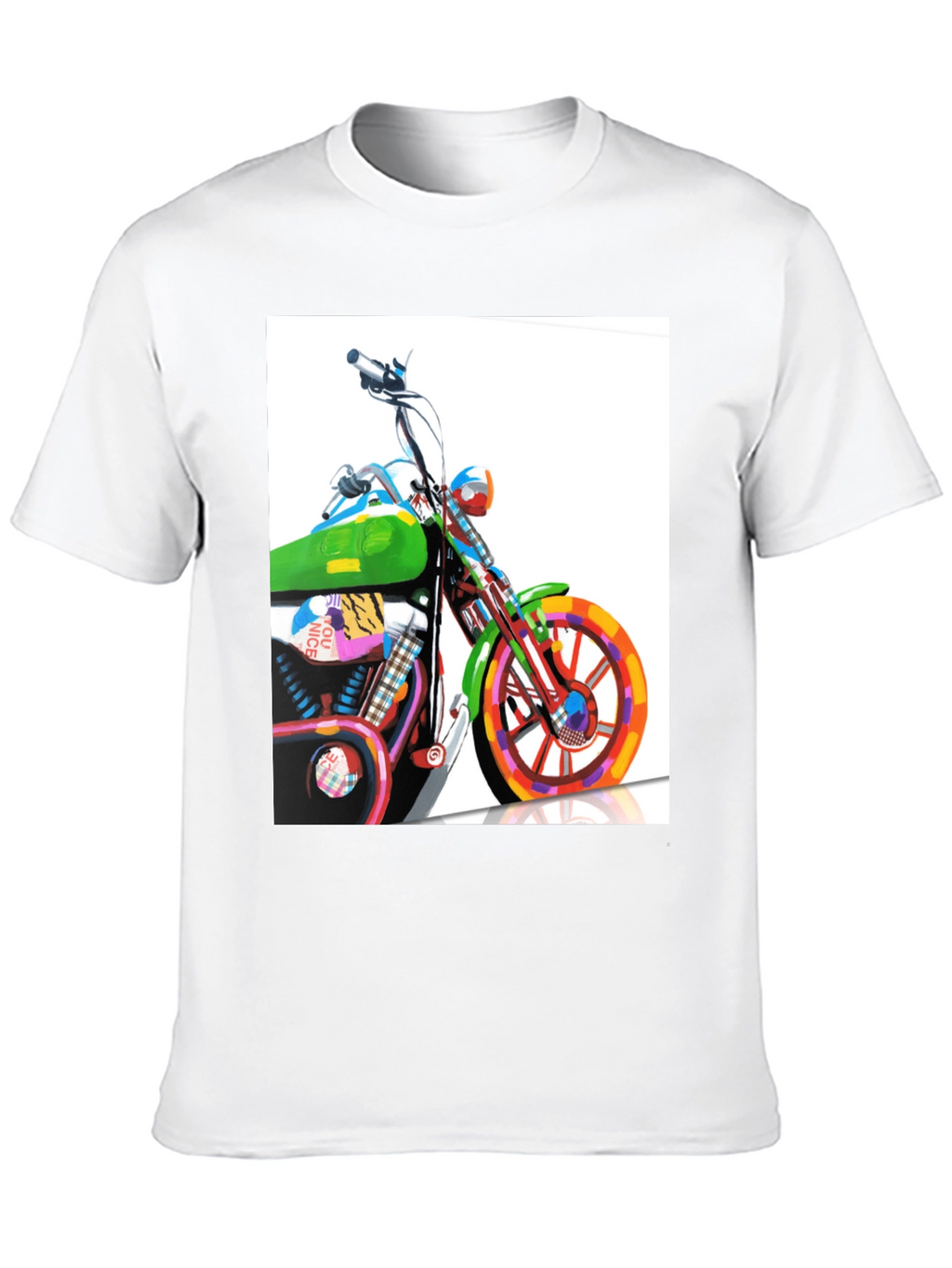 Motorcycle Graphic Tee - Artistic Biker T-Shirt