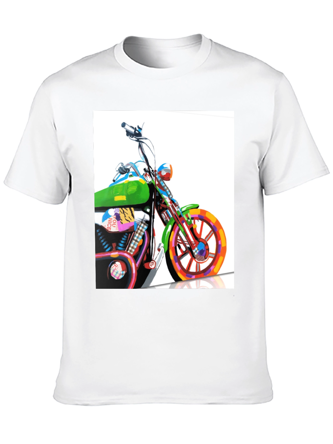 Motorcycle Graphic Tee - Artistic Biker T-Shirt