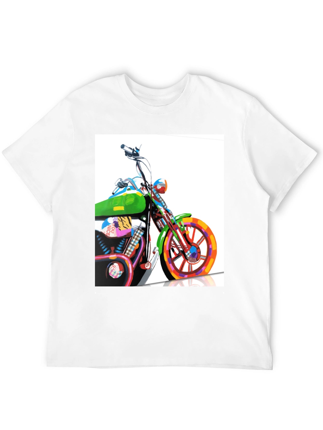 Motorcycle Graphic Tee - Artistic Biker T-Shirt
