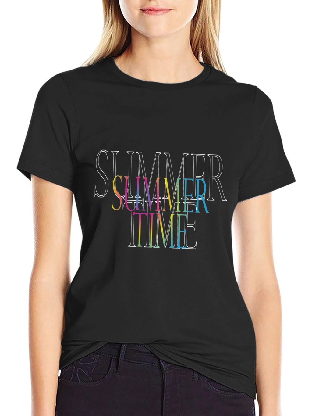 Summer Time Black T-Shirt
