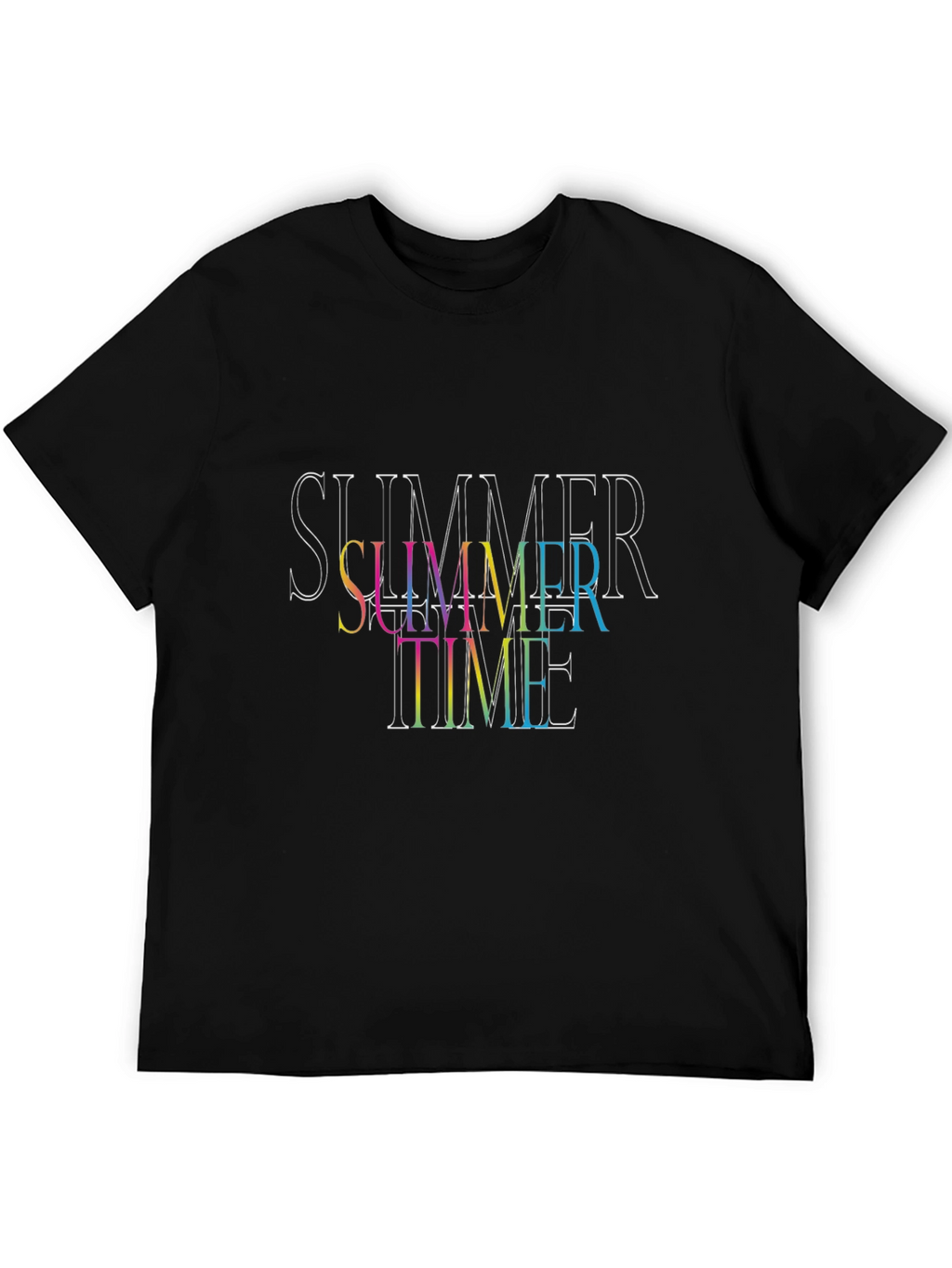 Summer Time Black T-Shirt