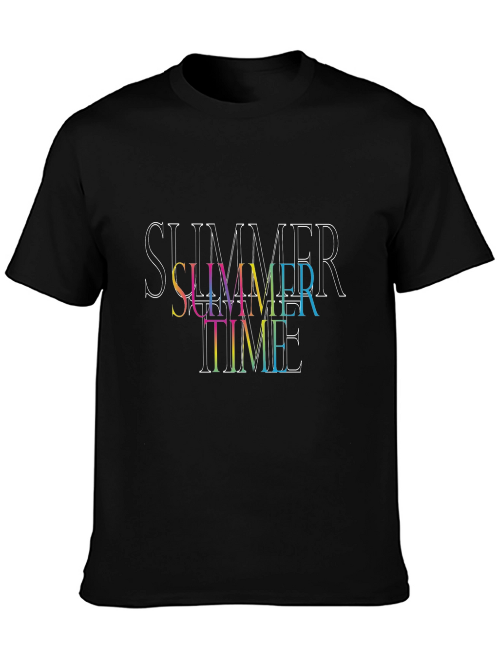 Summer Time Black T-Shirt
