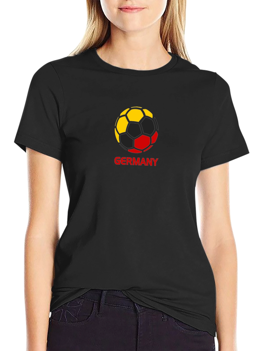 Germany Soccer Ball T-Shirt - Black