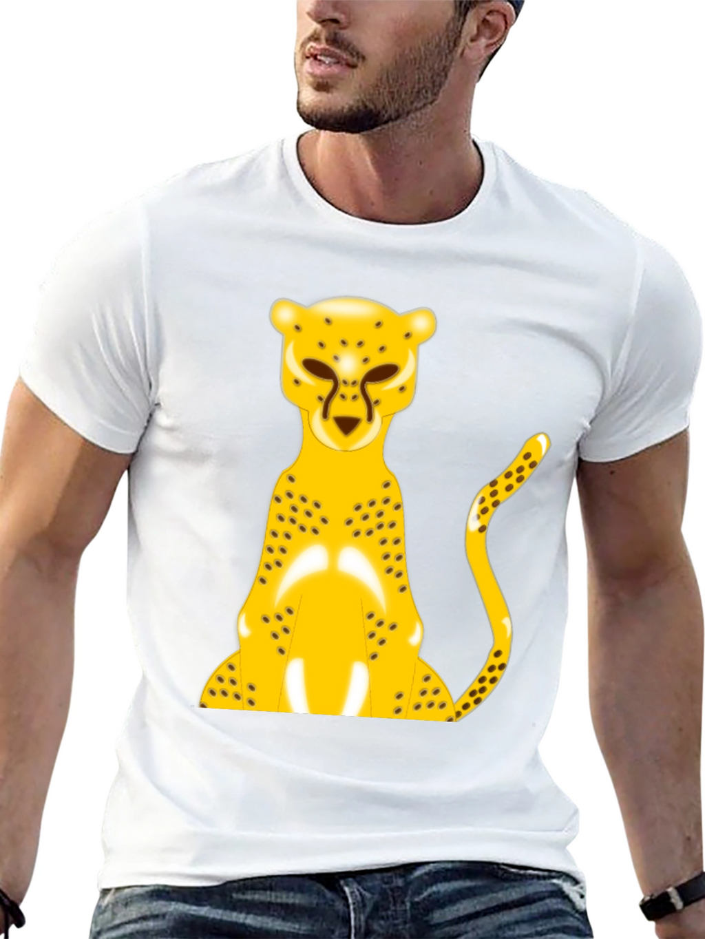 Cheetah Graphic Tee - Bold Animal Print Shirt